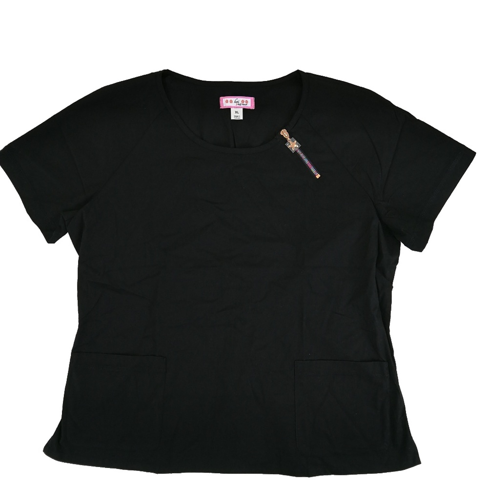 Koi Scrub Top Women's Black 142-002 Sienna Uniform